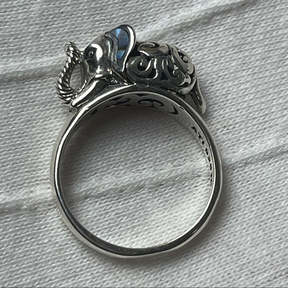❤️ ELEPHANT RING IN STERLING SILVER 925 SIZE 6 UNIQUE - Picture 1 of 6